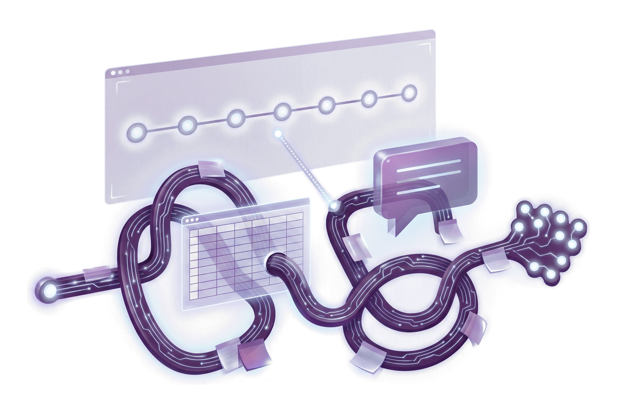 Current-state process mapping comparison: a faint as-believed path beneath the winding as-recorded path from observed work