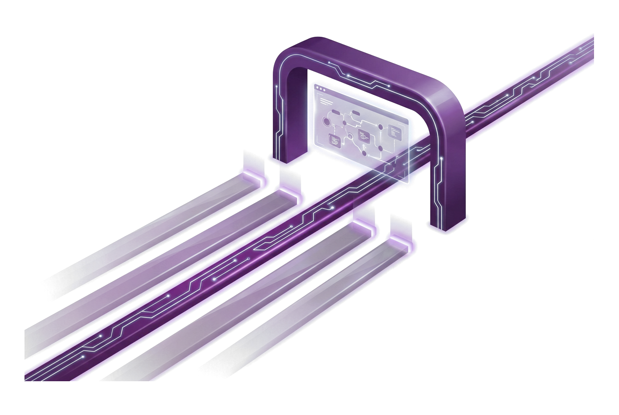 As-is process analysis: parallel project tracks stopped at a stage gate while one continues